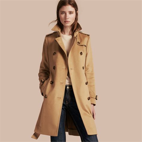 burberry womens kensington trench|Burberry kensington cashmere trench coat.